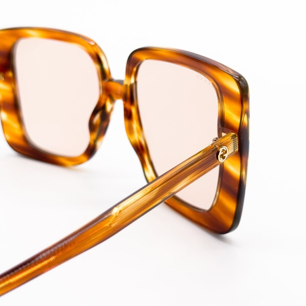 NEW GUCCI GG1314S 003 SUNGLASSES WOMEN HAVANA BROWN OVERSIZED EYEWEAR GUCCI - Picture 9 of 12